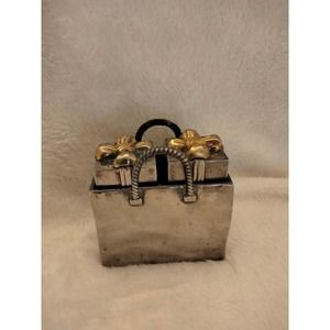 Vintage Godinger Silver/metal package salt/pepper